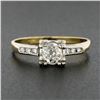 Image 2 : Antique Edwardian 14k TT Gold 0.43 ctw European Diamond w/ Accents Engagement Ri