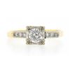 Image 4 : Antique Edwardian 14k TT Gold 0.43 ctw European Diamond w/ Accents Engagement Ri