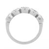 Image 8 : NEW Platinum 1.36 ctw Round Bezel Large Diamond Five 5 Stone Wedding Band Ring
