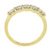 Image 2 : NEW 18k Gold .92 ctw Round Low Profile Light Brown Diamond 5 Stone Stack Band Ri
