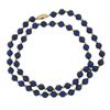 Image 3 : Vintage 25" Long Round Blue Lapis Bead Strand Necklace w/ 14k Gold Balls & Clasp