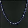Image 6 : Vintage 25" Long Round Blue Lapis Bead Strand Necklace w/ 14k Gold Balls & Clasp