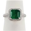 Image 3 : 1.93 ctw Emerald and 0.95 ctw Diamond Platinum Ring