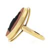 Image 5 : Vintage 14k Gold Large Carved Wedgwood Ganymede Cameo Long Cocktail Dinner Ring