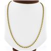 Image 1 : Unisex 14K Yellow Gold 30" Long 3.2mm Polished Solid Rope Chain Necklace 25.47g