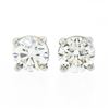 Image 1 : NEW Classic 14k White Gold .75 ctw Round Brilliant Diamond Prong Set Stud Earrin