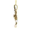 Image 5 : Antique Victorian 14K Gold Diamond Seed Pearl Chandelier Lavalier Pendant Chain