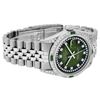 Image 4 : Rolex Mens Stainless Steel Diamond Lugs Green Vignette And Emerald Datejust 36MM