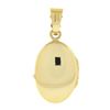 Image 4 : Classic Italian 14k Yellow Gold Engraved Floral Work Oval Locket Pendant
