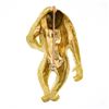Image 3 : Vintage Craig Drake 18K Gold Ruby & Diamond Textured Gorilla Monkey Brooch Pin