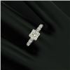 Image 7 : Vintage 14K White Gold .70 ctw Transitional Cut Diamond Solitaire Engagement Rin