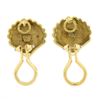 Image 6 : Craig Drake 18K Yellow Gold Polished Grooved Sea Shell Clip On Earrings