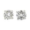 Image 1 : NEW Classic 14k White Gold 0.60 ctw Round Brilliant Diamond Prong Stud Earrings