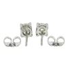 Image 2 : Antique Platinum .78 ctw Old European Diamond 4 Prong Basket Classic Stud Earrin