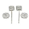 Image 4 : Antique Platinum .78 ctw Old European Diamond 4 Prong Basket Classic Stud Earrin
