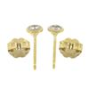Image 4 : New 14k Yellow Gold 0.18 ctw Martini Bezel Round Brilliant Diamond Stud Earrings