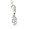 Image 4 : Solid 18k White Gold 1.0 ctw Round Diamond Cluster Pendant & 16" 14k Cable Chain