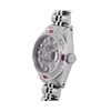 Image 3 : Rolex Ladies Stainless Steel Slate Gray Diamond And Ruby Date Wristwatch 26MM