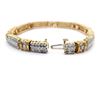 Image 3 : 14KT Yellow Gold 5.20 ctw Diamond Straight-Line Bracelet