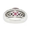 Image 6 : Sonia B. 18k Gold Cushion Pink Tourmaline Solitaire Spinel & Diamond Band Ring