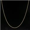 Image 2 : 14k Yellow Gold Long 22" 3mm Polished Round Bead Ball Link Chain Necklace