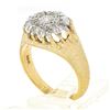 Image 9 : Men's Vintage 14K Two Tone Gold 0.80 ctw Round Diamond Brushed Finish Cluster Ri
