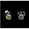 Image 1 : 14KT White Gold 0.62 ctw Diamond Stud Earrings