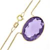 Image 5 : 14k Gold 37" Long Bezel Natural Gemstone Multicolor By the Yard Chain Necklace