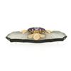 Image 6 : Antique 18k Gold Amethyst & Diamond Carved Camphor Glass Black Onyx Pin Brooch