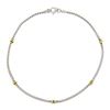Image 1 : 14k Gold 11.5" 2.3mm Franco Link Chain Anklet Bracelet w/ Round Yellow Stations