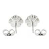 Image 3 : NEW 14K White Gold 0.76 ctw European Diamond Buttercup Prong Flower Stud Earring