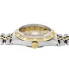 Image 4 : Rolex Mens 2 Tone Champagne Index Pyramid Diamond Bezel Datejust Wristwatch With