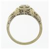 Image 8 : Antique Art Deco 18k Gold 0.26 ctw European Diamond Lambert Bros Filigree Ring