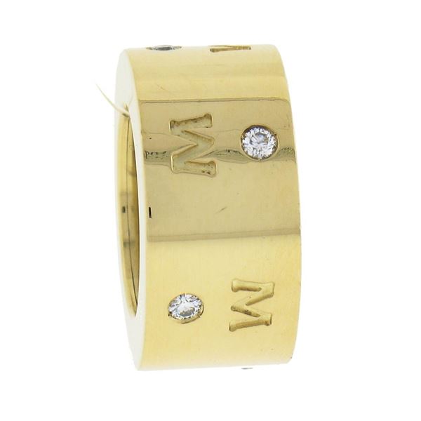 Messika 18k Yellow Solid Gold .12 ctw Round Brilliant Diamond Slide Charm Pendan