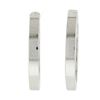 Image 3 : NEW 14k White Gold 0.36 ctw Round Pave Diamond 15.5mm Medium Huggie Hoop Earring