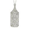 Image 2 : Antique Art Deco Platinum 4.37 ctw Old European Diamond Large Dinner Pendant Cha