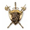 Image 9 : Brass Shield Crossed Halberd Wall Art