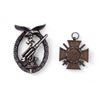 Image 1 : Luftwaffe Flak Badge & WWI Combatants Cross