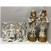 Image 1 : Bisque / Porcelain Figurines (4) Gold Highlights