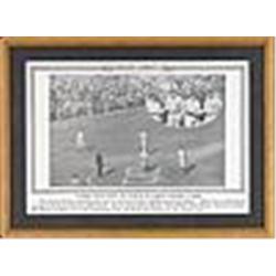 1927 Framed World Series Yankees vs Pirates Window Photo w/ Babe Ruth & Lou Gehrig