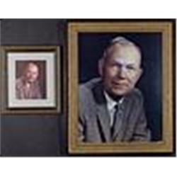 Framed Bill Dickey Original Oil Painting That Hung in His House with Additional Framed Dickey Poitra