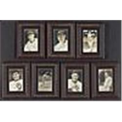 Lot of Seven Framed & Autographed Baseball Player Photos That Hung in Bill Dickey's House (7) (JSA)