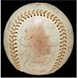 1974 Atlanta Braves Team Signed Baseball w/ Hank Aaron (715th Home Run Year) (JSA)