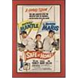1962 Framed Mantle & Maris "Safe At Home" Original One Sheet Movie Poster