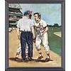 Image 1 : 1974 Framed St. Louis Cardinals Oil Painting w/ Tim McCarver