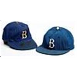 1940s, 1950s Brooklyn Dodgers Game-Used Caps (2)