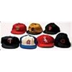 1951-1970s Major League Game-Used Cap Collection w/ One Autographed by George Zuverink (7) (JSA)