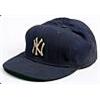 Image 1 : Late 1960s NY Yankees Game-Used Cap Autographed by Mickey Mantle (JSA)