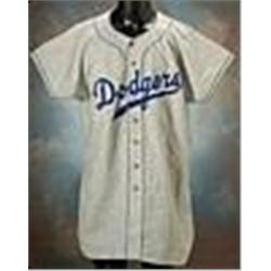 1954-55 Ed Roebuck Brooklyn Dodgers Game-Used Road Flannel Jersey