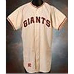 1974 Jack Sanford San Francisco Giants Old-Timers Day Worn Home Flannel Jersey